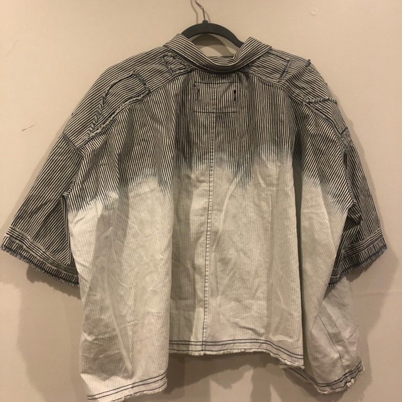 We The Free Blue Striped ombré shirt NWOT - Picture 5 of 7